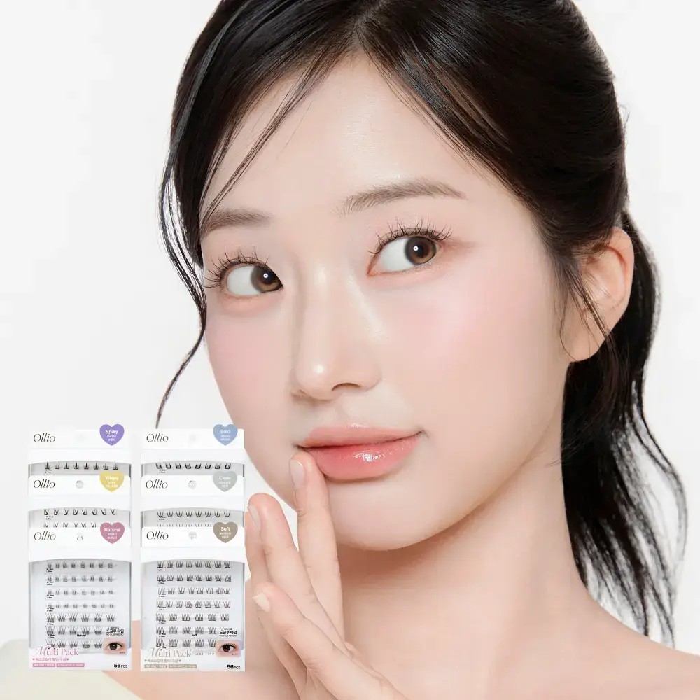 [클리어글루/56PCS] 올리오 노글루 속눈썹 멀티팩 플러스 6종